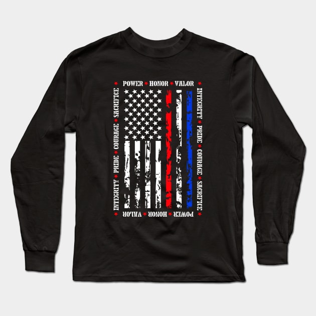 US FLAG Long Sleeve T-Shirt by razrgrfx